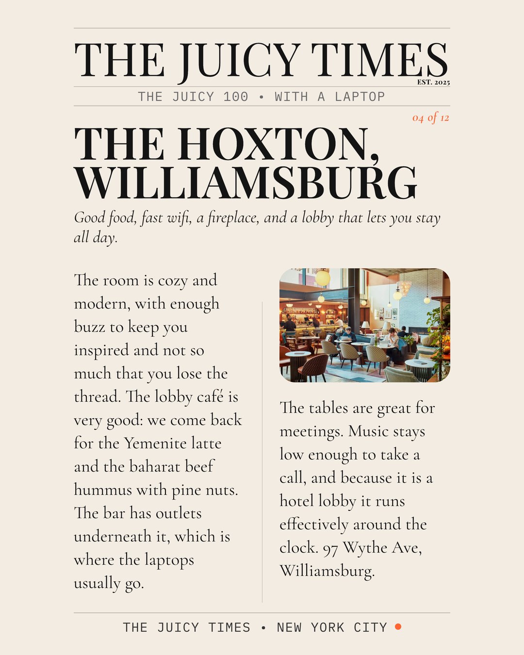 Page 4 of 12 - 5 Beautiful NYC Spots to Work From, the Instagram edition