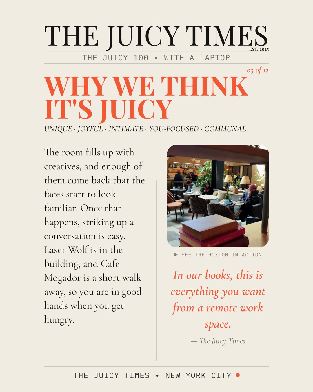 Page 5 of 12 - 5 Beautiful NYC Spots to Work From, the Instagram edition